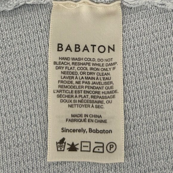 Babaton Light Blue Cro Top Sz S - Picture 4 of 5